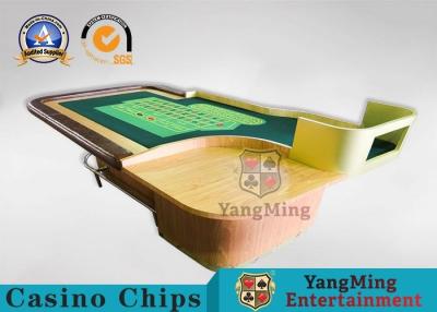 China Environmentally Friendly Casino Roleta Poker Table With Wooden Roulette Wheel for sale