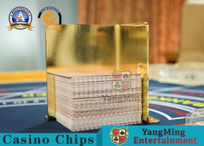 China Thick Stainless Steel Gold - Plated Playing Cards Waste Card Racks , Placing Cards for sale