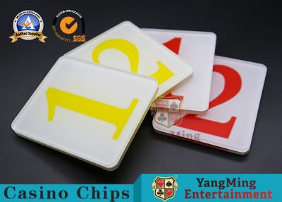 China 65g Casino Game Accessories Acrylic Scrub Digital 1/2 Cover Plate for sale