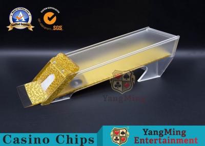 China Cubierta de acrílico clara del naipe 8 de la cerradura del metal para la certificación del SGS del juego del bacará en venta