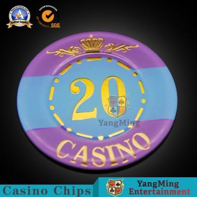 China Circular Code 45  /50 / 55mm Ceramic Poker Chips For Gambling Unique for sale