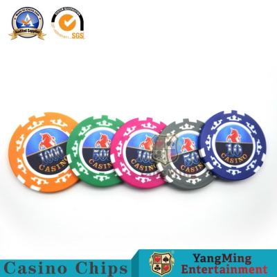 China Personalized Custom Clay Chips Set Retro Gambling Table Games Counterfeit Style /  PU Poker Chip Set for sale