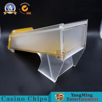 China 6-8 zapato helado de acrílico de oro de la tarjeta del póker del casino de la cubierta, sistema del distribuidor autorizado del póker en venta