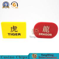 China Durable Baccarat Markers Macau Gambling Dragon Tiger Dealer All In Block Texas Cutting Plastic Seal Card for sale