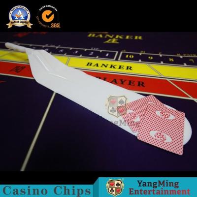 Chine Tableau de jeu de palette blanche de luxe de cartes de Dragon Tiger Accessories Shovel With Handle de baccara de palette à vendre