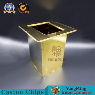 China Metal Half Button Playing Cards Poker Discard Holder 10.5*10.5*17.5 SGS Certification for sale