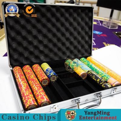 China Handheld Casino Game Accessories Premium Poker Chip Set Texas Hold 'Em Cards Silver Aluminum Case for sale