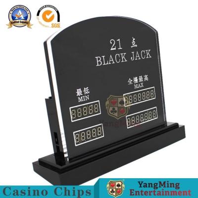 China 795g Casino Table Accessories Min- Max Rate Niu Niu Blackjack Gambling Table Limit Digital Limit Sign With Led Light for sale