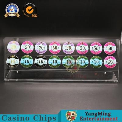 China Round Poker Chips Display Holder / Fully Transparent Roulette Casino Table Holder for sale