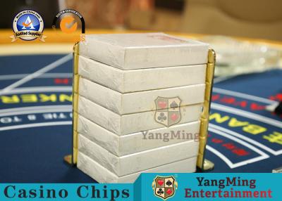 Κίνα 8 σύνολα καρτών παιχνιδιού, ράφι καρτών αποβλήτων, επιτραπέζια κορυφή πόκερ μετάλλων τιτανίου χρυσή, κιβώτιο καρτών αποβλήτων προς πώληση