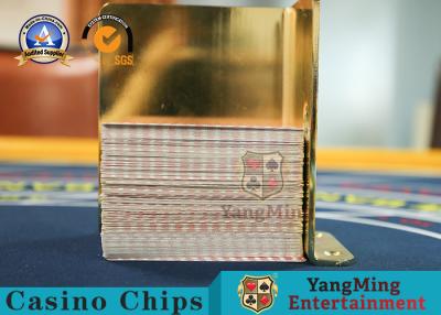 China Los naipes de los accesorios de la tabla del póker del club del casino desechan el tenedor 8 que las cubiertas cardan el material del metal del portador en venta
