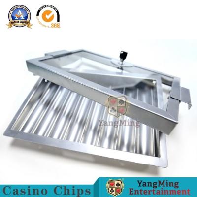 China 8 / 12 Rows Metal Silvery Casino Chip Tray Baccarat Texes Customize Luxury Roulette Wheels Blackjack Table Float for sale
