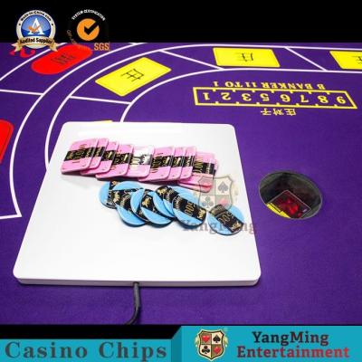 China 2850*1650*800mm Casino RFID System Leather Table Top Cards Felt Table Cloth For Deluxe Baccarat Poker for sale