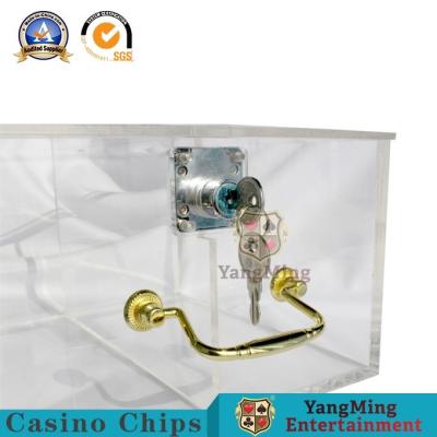 China Safety Casino Game Accessories Roulette Nylon Two Rows Chips Discard Gambling Table Poker Chips Box for sale