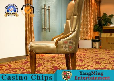 China Fixed Armrest Modern Casino Gaming Chairs / Solid Wood Dining Chair for sale
