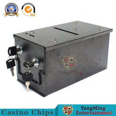 China Customized Metal Coin Box For Entertainment Games Store Hot Metal Bill Tip Money Carrier Poker Table for sale
