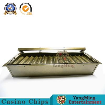 China 760*210mm Casino Chip Tray 2 Layer Gambling Chips Float Double Lock Poker Chip Case for sale