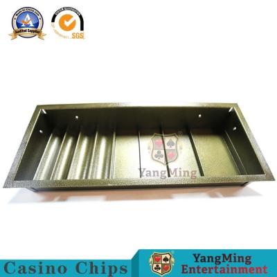 China Metal Color Security Lock Casino Chip Tray Set Float Poker Table Chip Tray Inserts for sale