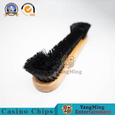 China Hand - Held Casino Game Accessories Poker Table Layout Wood Color Roulette Wheel Cloth Dust Cleaning Brush for sale