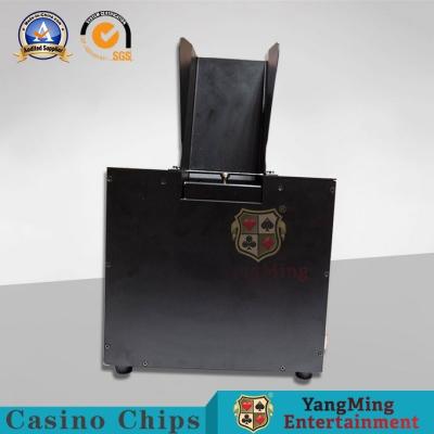 中国 熱心なカジノのゲームの付属品は十分に理性的な自動火かき棒カード カッターの黒色有効なカード シュレッダーに金属をかぶせる 販売のため