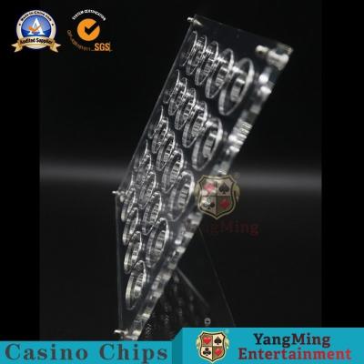 China o casino Chips Acrylic Horizontal Section Carrier da placa de exposição do diâmetro de 40mm engrossou 20pcs refinado à venda