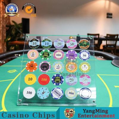 中国 プラスチック ポーカー用のチップの表示板のアクリル20pcsルーレットのテーブルの円形のチップ・キャリア 販売のため
