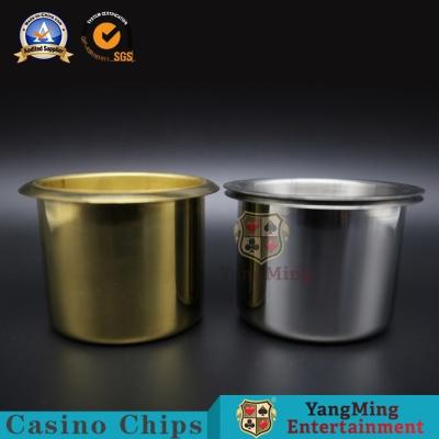 China Gambling Table Metal Ashtray Gold Silver Color Table Accessories Water Cup With Cover for sale