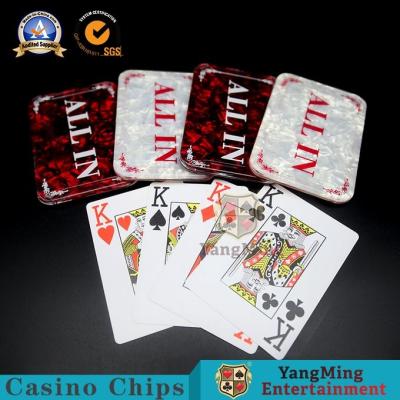 China Marcadores vermelhos Texas Hold da bacará eles botão plástico acrílico do negociante do sinal de Chips Games Wins Silk Screen do pôquer da competição à venda