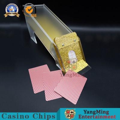 China Yellow Gold 8 Deck Dealer Shoe Gambling Table Frosted Playing Cards Shuffler for sale