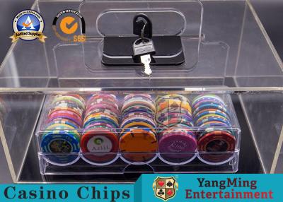 China Texas Hold 'Em Casino Chips Box Dedicated Poker Chip Display Case for sale