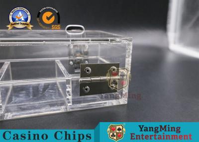 China 100pcs 46mm Clay Poker Chips Case Double Lock  Custom Transparent for sale