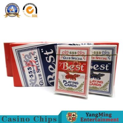 China Domestic 280g Casino Playing Cards Custom Two Color CMYK Print Size 88*63mm for sale