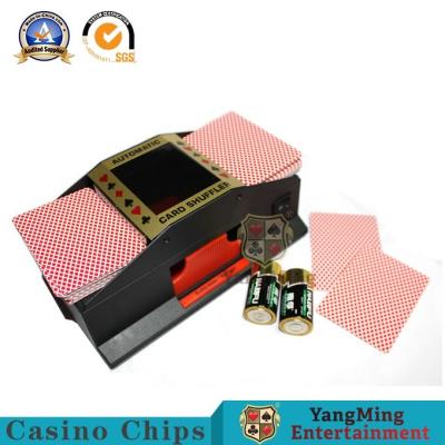 China Black Plastic Poker Card Shuffler Machine Manual Standard Wear - Resistant for sale