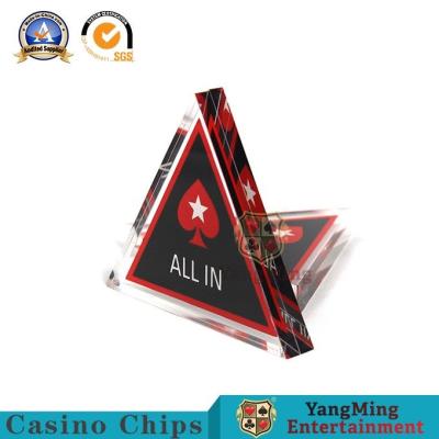 China 26g Casino Game Accessories Texas Poker VIP Club Triangle Crystal Wins Bet Dealer Button for sale