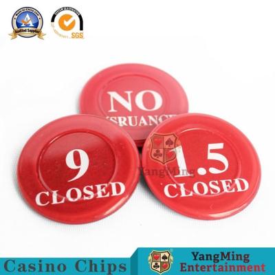 China Casino Game Accessories Gambling Niuniu Poker Cards Button Dedicated Plastic Insurance Brand Club Silk Screen for sale
