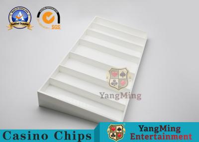 China Mesa de juegos plástica Chip Box de Chip Board Baccarat Poker Table del póker del ABS blanco en venta