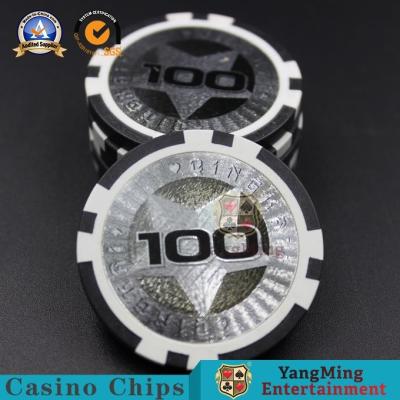 China Texas Hold’Em Poker Gambling Table Laser Sticker Chips 11.5g Clay Core Poker Star for sale