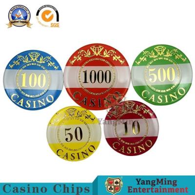 China 760Pcs Acrylic Chip Set Texas Black Jack Bronzing Chip Currency Anti-Counterfeit Plastic Chip Spot Support Customization for sale