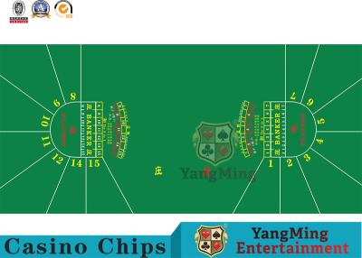 China 15-Players Green Baccarat Poker Game Luxury Layout Version Two-Round Distribution Design Factory Custom-Made Table Cloth for sale