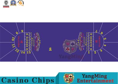 China Original Design And Custom-Made 15 Player Shalf-Circle Baccarat Poker Tablecloth Gambling Table Layout Support Wholesale for sale