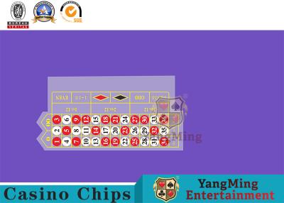 China Versión de lujo de la disposición internacional del casino del mantel de la prenda impermeable de la tabla de la ruleta púrpura británica del doble 0 de la pequeña en venta