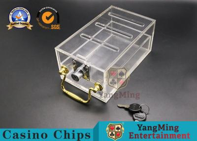 China High-Quality Transparent Acrylic 8-Pair Poker Cut Card Box Customized Entertainment Poker Table With Lock Discarded for sale