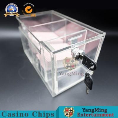 China 8 Pairs Playing Card Thick Acrylic Discarded Card Box Fully Transparent for sale