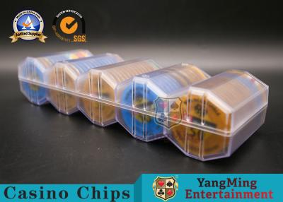 China Poker Club Custom Diamond Frosted Chip Case 100 Pieces Of 45mm Combination Chip Holder With Lid Entertainment Board for sale