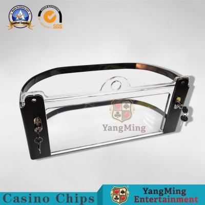 China Transparent Thick Acrylic Roulette Casino Chip Holder With Lock for sale