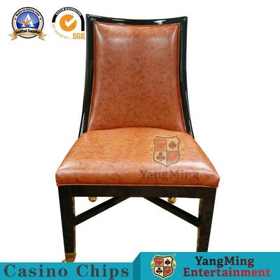 China BlackJack Poker Club Metal Pulley Casino Gaming Chairs Solid Wood for sale