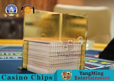 Chine Les accessoires solides solubles 8 de jeu de casino de placage à l'or appareille le dessus de table de nerf de boeuf de support de cartes de tisonnier à vendre