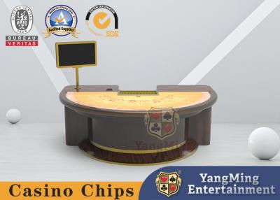 China Electronic Billing System Semicircle Casino Poker Table High Density Sponge for sale