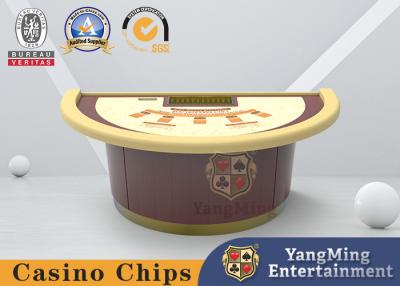 China MDF Board Blackjack Poker Game Chess Table Semi Circular Round Foot for sale