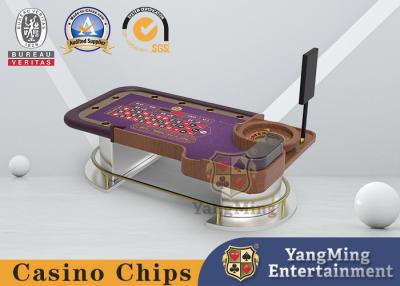 China 32Inch PU Leather Semi Disc Roulette Poker Table With Fireproof Board for sale